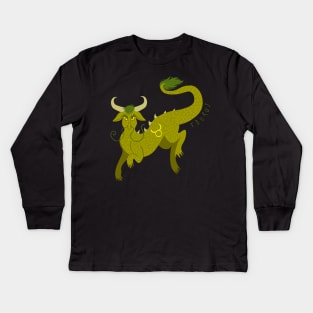 Taurus Dragon Kids Long Sleeve T-Shirt